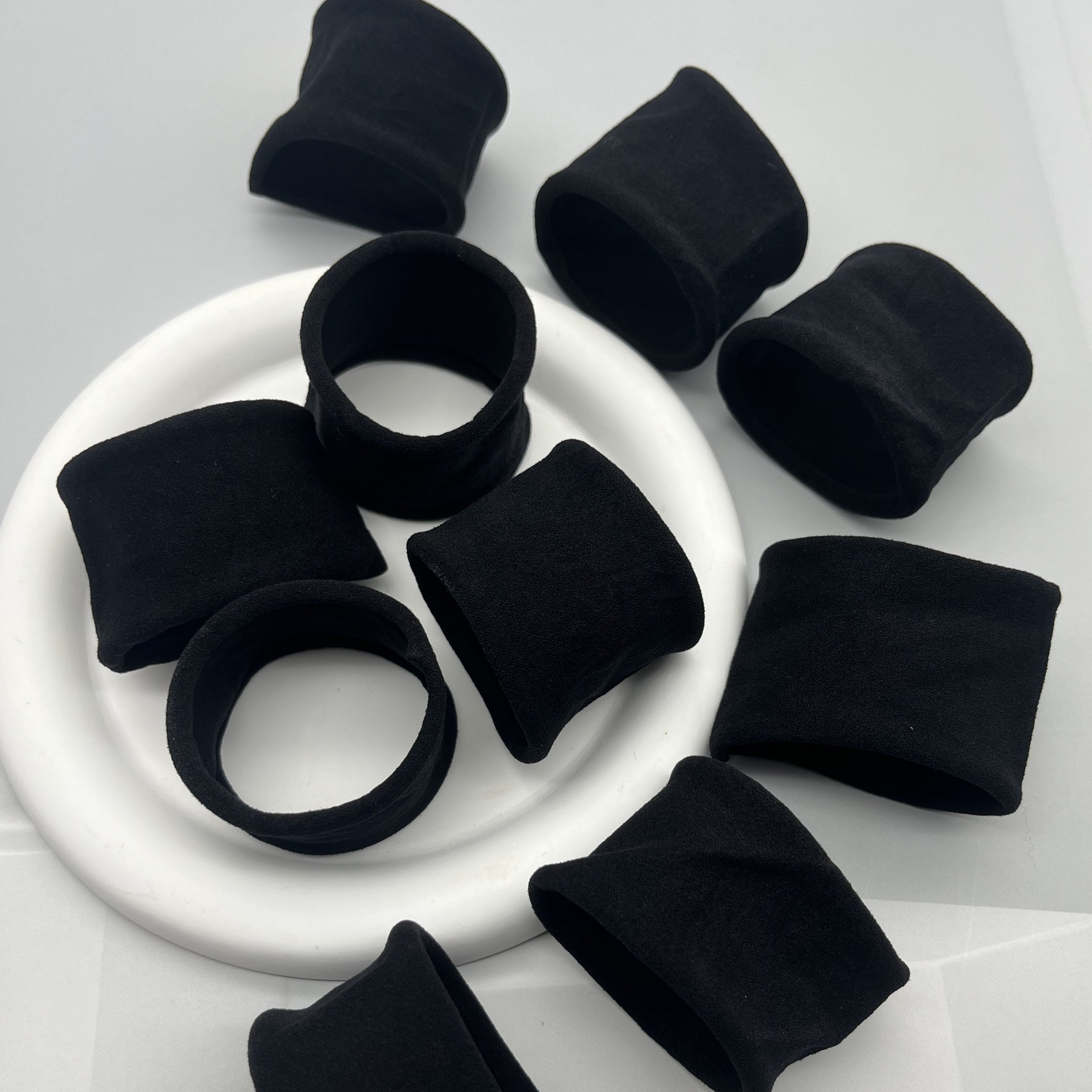 10pcs Elegant Women Hair Bands, Neutral Tones Thick Seamless Elastic Hair Ties, Soft Fabric Ponytail Holders, Cute Hair Accessories, Smooth Texture For Wear