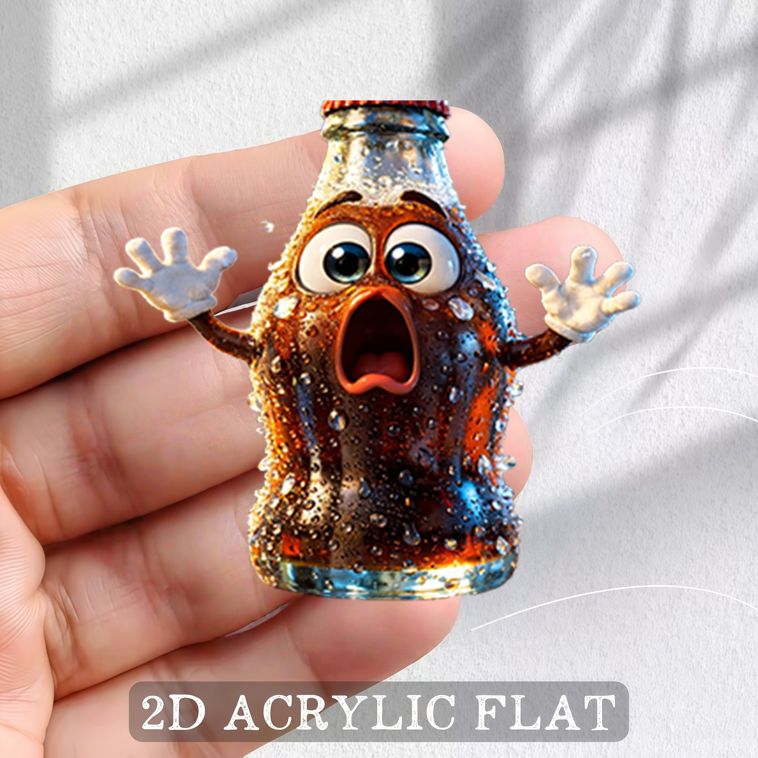 TEMU 1pc 2d Flat Printed Refrigerator Magnetic Decorative Sticker, Refrigerator Magnet. Features Bright, Long-lasting, Non-fading Colors. Strong That