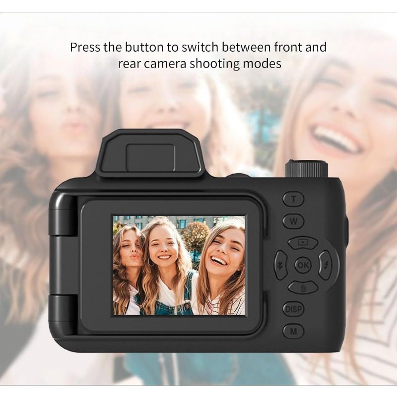 Appareil Photo Numérique Compact 50 Mégapixels - Résolution 4K - Couleur Gris - Neuf
