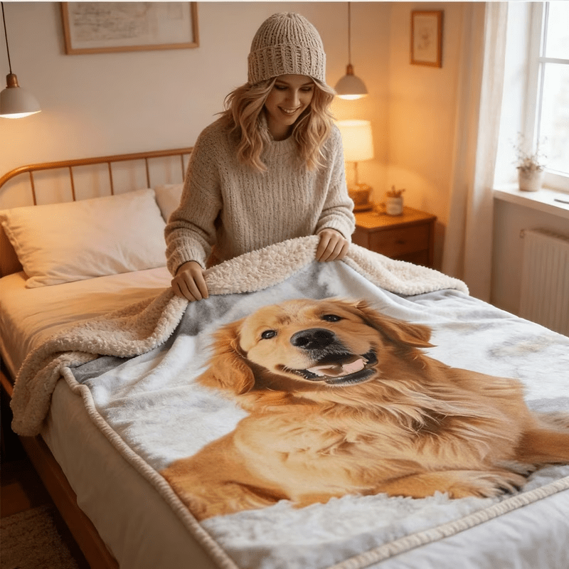 TEMU Family Couple Photo Commemorative Custom Blanket Couple Photo Family Photo Custom Blanket For Sisters Picture Custom Personalized Custom Gift