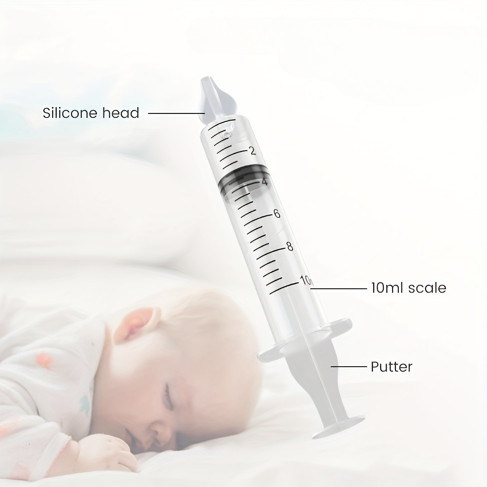 5pcs Random Color Needle Tube Baby Nasal Washer, Nasal Washer for Children And Infants, Baby Nasal Irrigator 10Ml