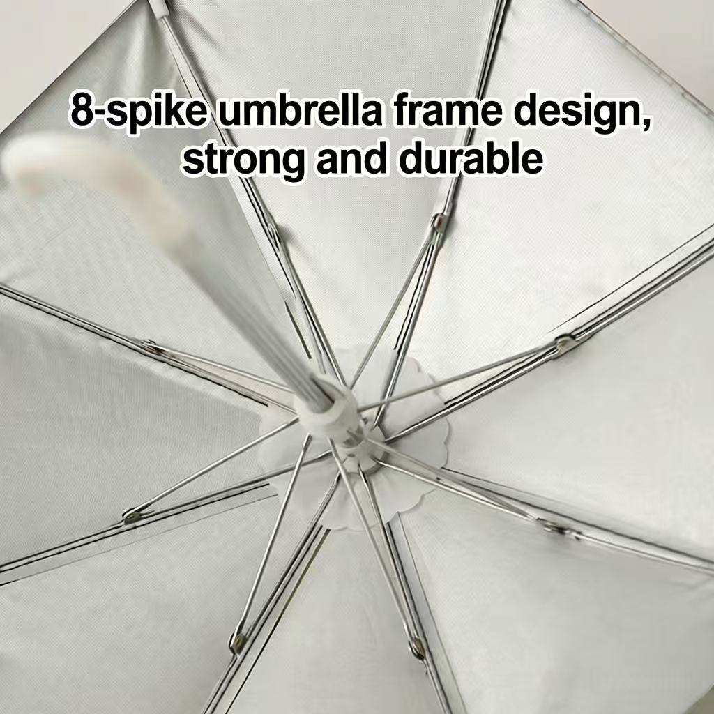 1 Set (Umbrella *1pc And Phone Suction Cup *1pc) New Arrival - Portable Phone Sunshade Folding Umbrella Designed Specifically for Phones, with Suction Cups, Suitable for Beaches, Camping, Photography And Videography