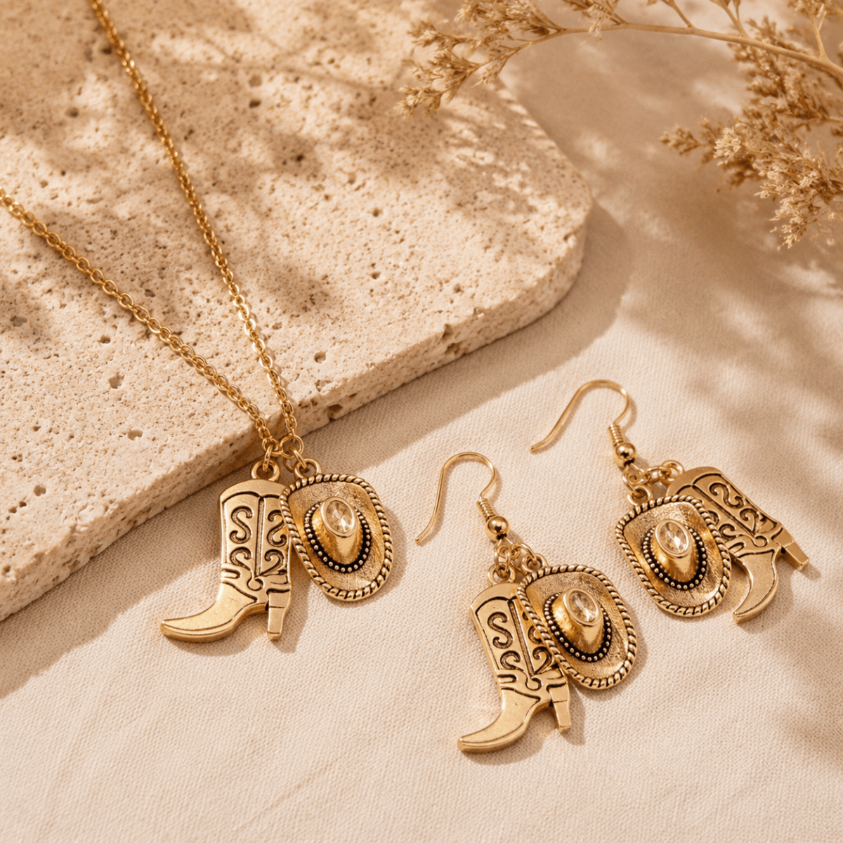 TEMU 3pcs Retro Western Style Jewelry Set Including Necklace And Earrings, Exquisite , Versatile Matching, Ideal For Daily Wear, Travel, And Casual