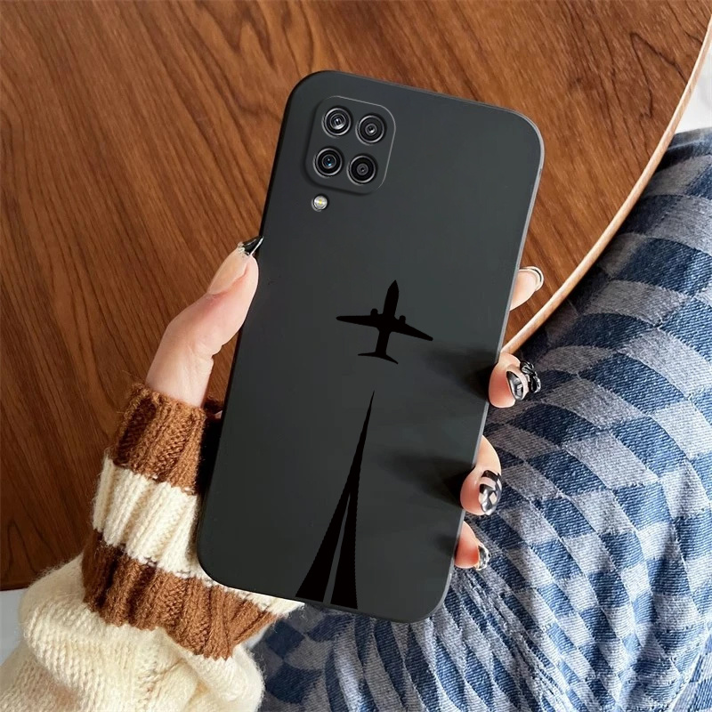 TEMU Чохол для телефону з авіаційним принтом для for Samsung Galaxy A12, матова задня панель з ударозахистом. Простота без втрати індивідуальності,