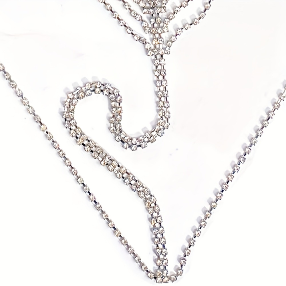 Crystal Rhinestone Body Chain for Women, Sparkling Tassel Waist And Hip Chain, Sexy Bikini Accessory, Bohemian Beach Party Jewelry, Statement Body Chain for Club, Rave And Festival Wear