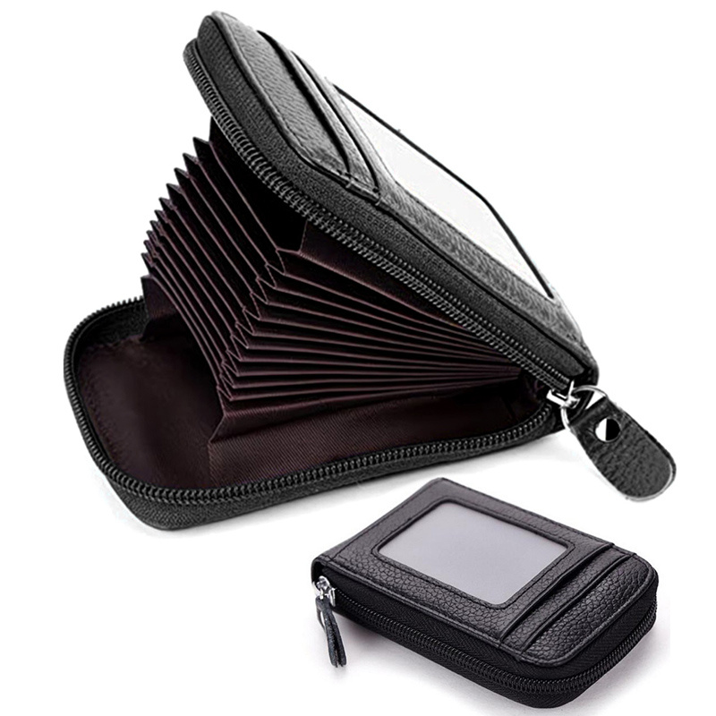 TEMU Rfid Anti-theft Zipper Card Holder, Credit Card Case, Polyester Lining, Credit Card Organizer|fashionable Card Holder|polyester Lining