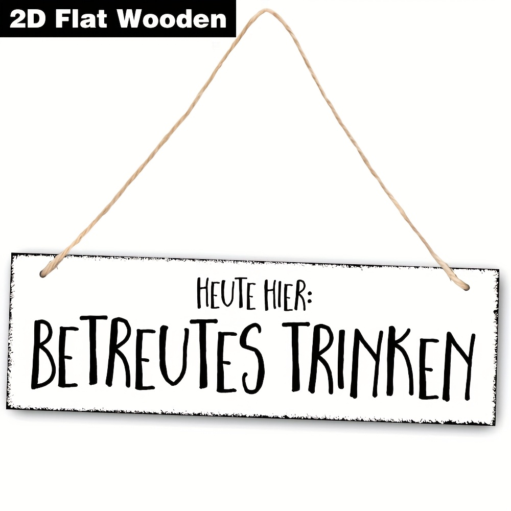 Image of 2d Flat, 2d Flat Wooden Print, 1pc, Modern Wood Wall Sign "today To " - Humorous Home Bar Decor, High-quality For Man Cave Door Plaque, No Electricity Needed, Font, Decoration, Statement Decor