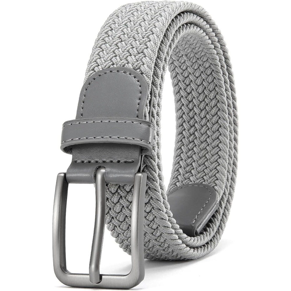 Men's Casual Stretch Golf Belt, Adjustable Woven Fabric Design