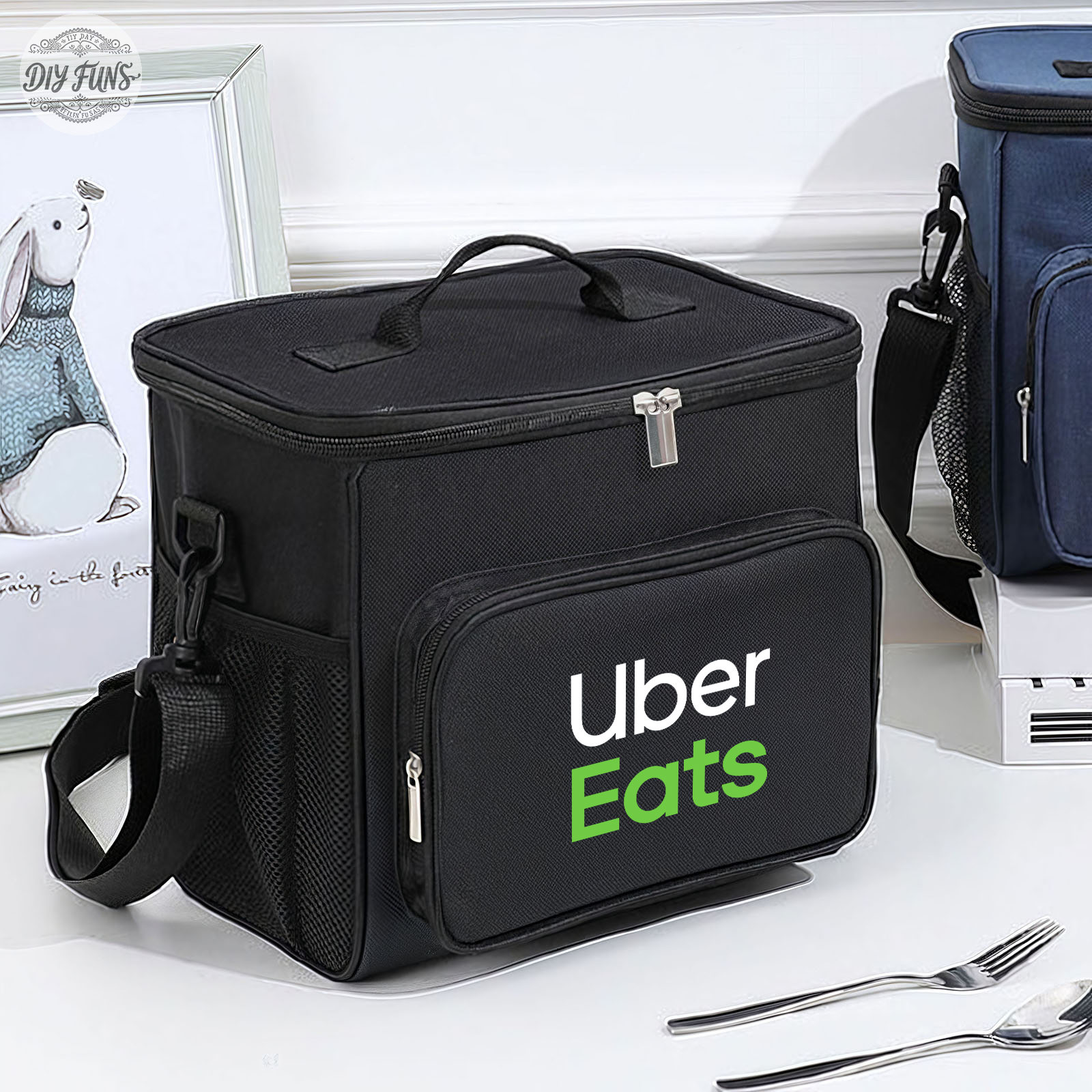 Insulated Delivery Bag for Hot & Cold Food Storage, Foldable