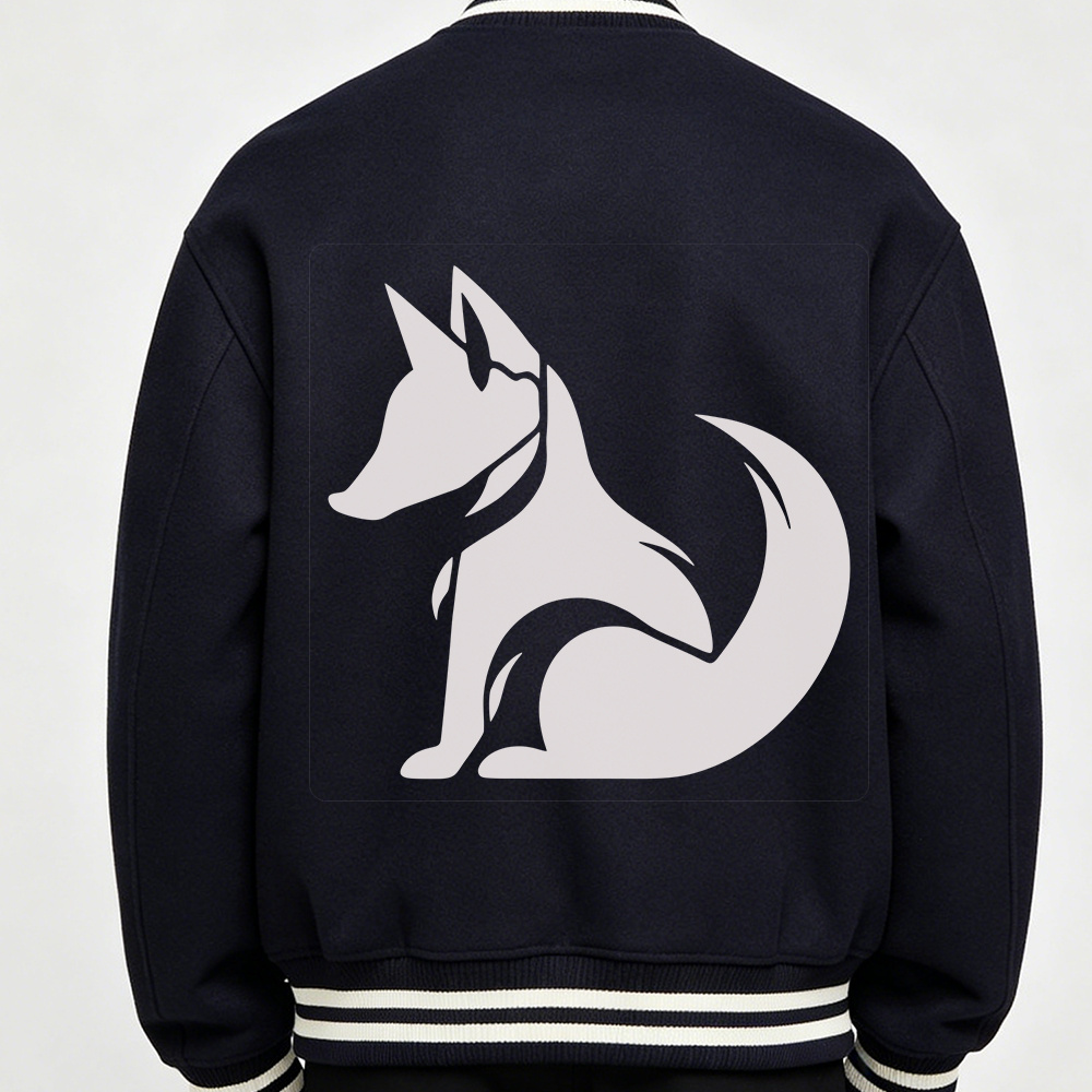 Minimalist Fox Outline Template for Crafting