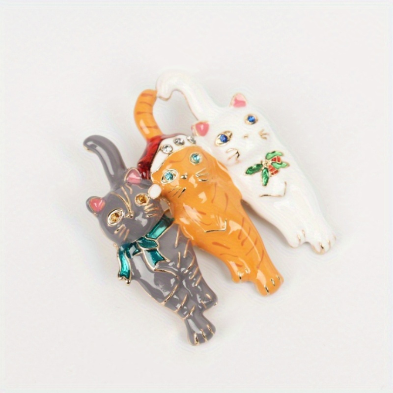 

1pc Cat Brooch, Cat Christmas , Clothing Bag Accessories, Commuting