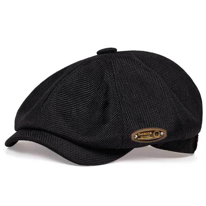 TEMU Men's Lightweight -season Octagonal Beret Hat - Outdoor Travel Suitable For Spring, Summer, Autumn, Winter | Driver & Artist Hat For, Driving,