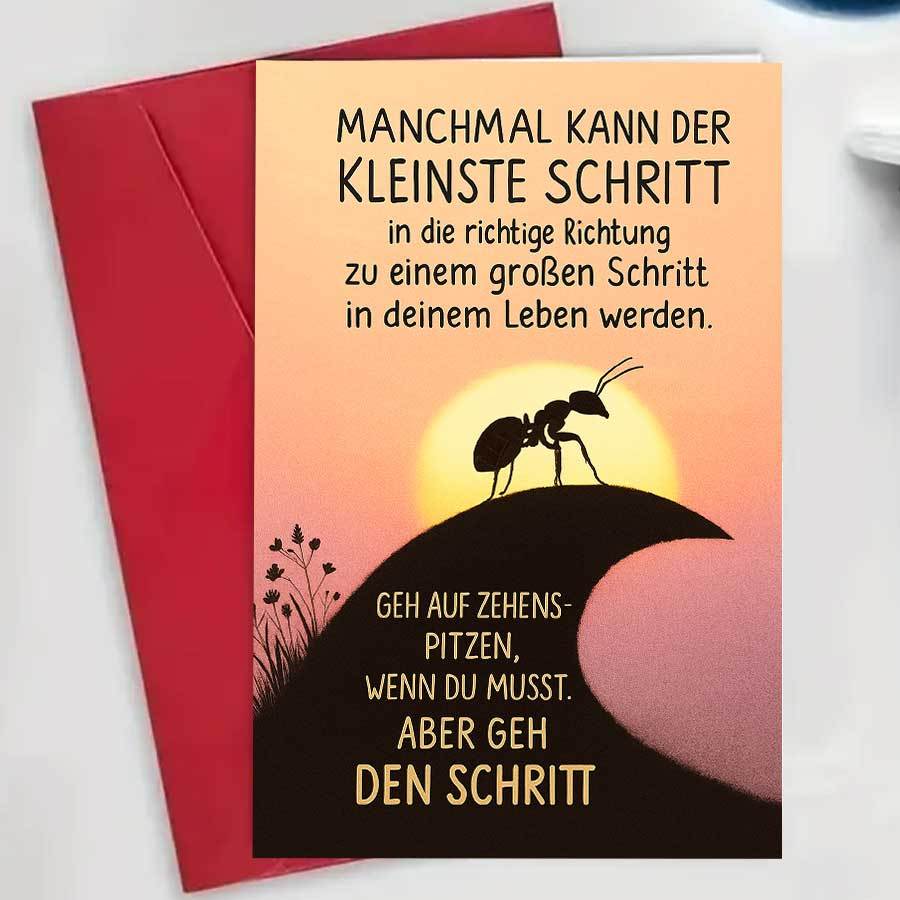 E-shop 1 Stück Inspirierende „Schritt nach vorne“ Motivationskarte – für Absolventen, Freunde Familie – Ermutigung für den nächsten Schritt im