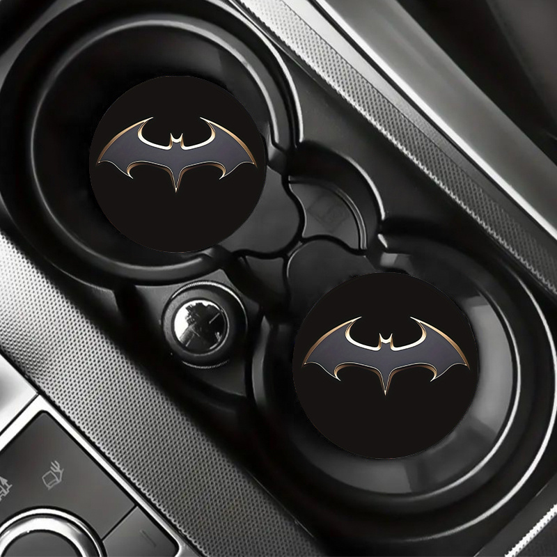 TEMU 2pcs Acrylic Car Coasters, Non-slip, Waterproof, Durable, Suitable For Car, Office, And Home Desk Cup Holders