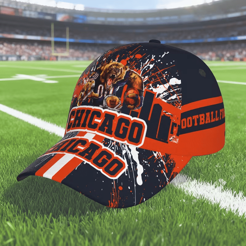 TEMU Chicago-themed Adjustable Baseball With Ink Duckbill Brim - Iconic Chicago Sports Design, Unisex Suitable For , Fan Curved Brim Hat For Outdoor