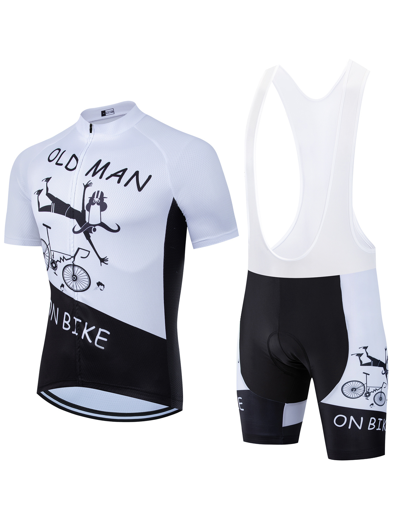 Conjunto de Traje para Ciclismo, Jersey Deportivo Transpirable y Rápido  con Cojín Silicona, Ropa de Ciclista para Hombres, Camiseta de Ciclismo