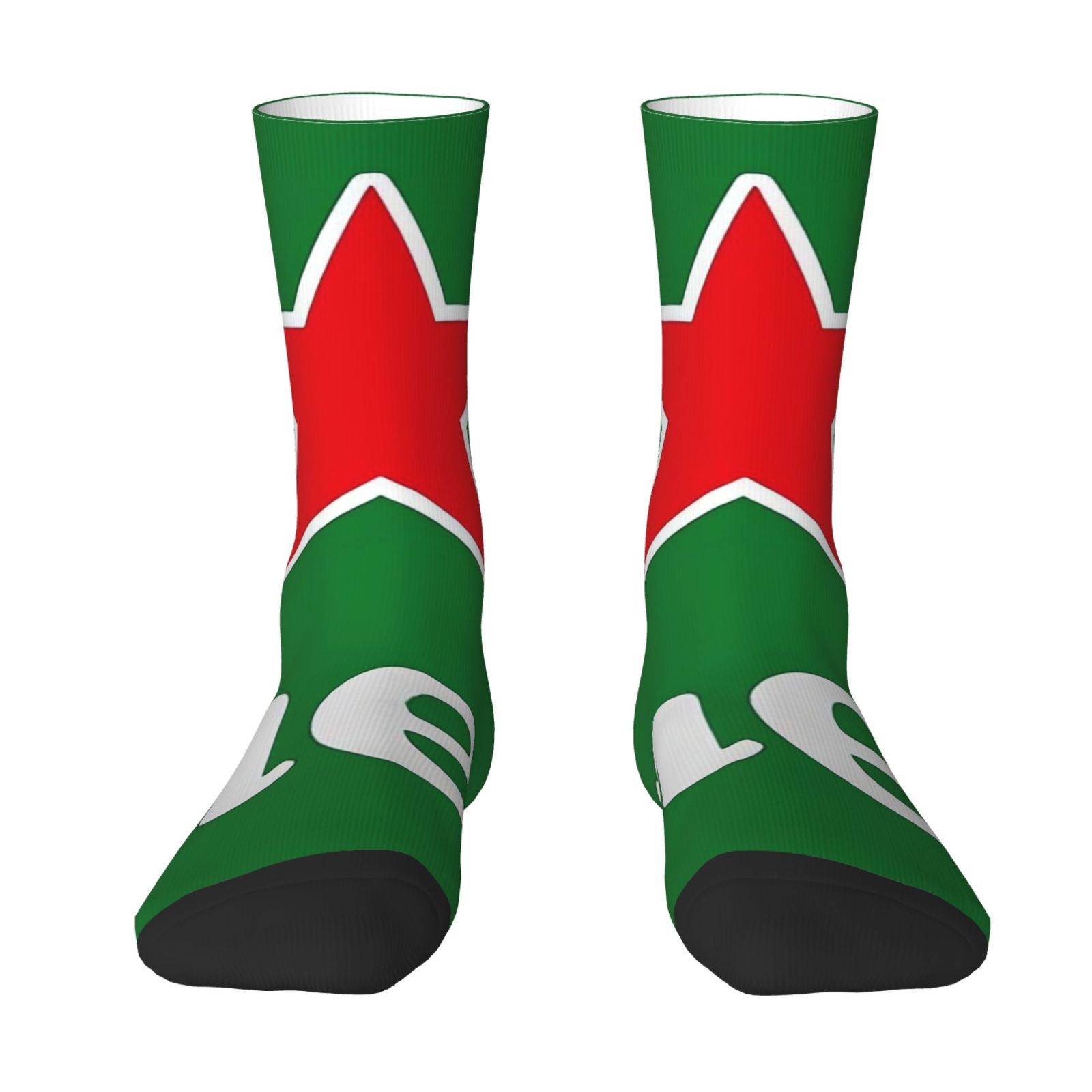 TEMU 1 Pair Of Men's/women's Printed Polyester Socks - Fun Beer Poster Design