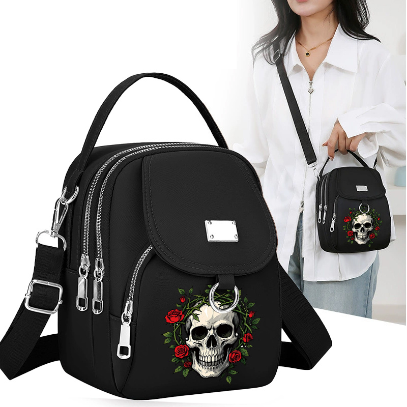 E-shop 1 Stück Dornenkranz-Muster Damen Umhängetasche für Ausflüge, Vielseitige Handtasche, Lässige Spaßige Schultertasche, Unisex Außenschultertasche,
