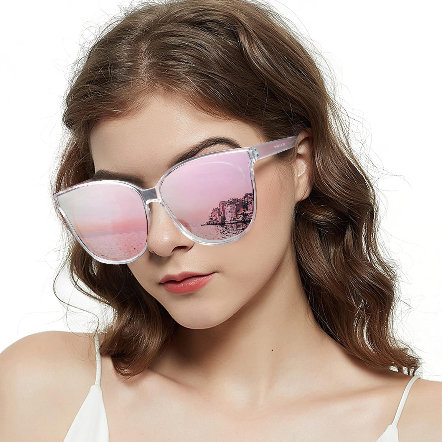 womens cat eye glasses polarized oversized vintage fashion  display picture 1