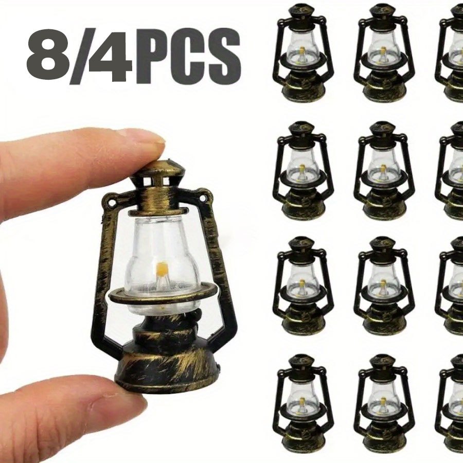 Melody Jane Dollhouse Green Oil Lamp Lantern - 1:12 Scale Non-Working Ornamental Accessory For Miniatures