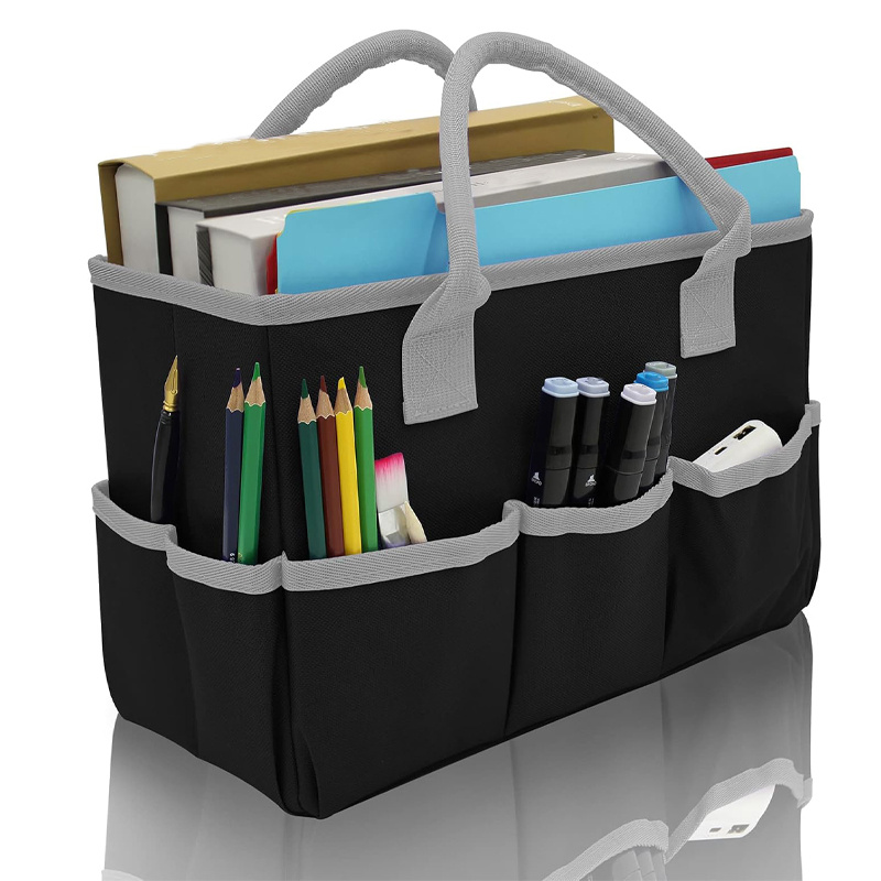 TEMU 1pc Art Supply Storage Organizer Caddy, Craft Tote Bags With Pockets For Organization And Storage Supplies, Portable Office Organizer, For