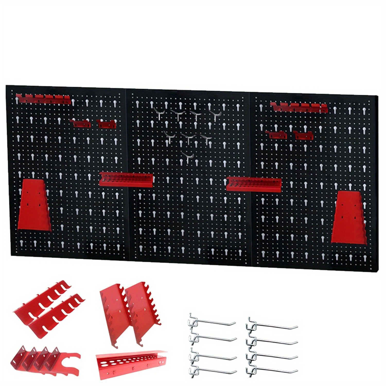 Tool Wall, Tool Perforated Wall, Wall Bracket With 17 Hooks, Nail Board, Tool Rack, Workbench, Pouring Rack, Perforated Wall