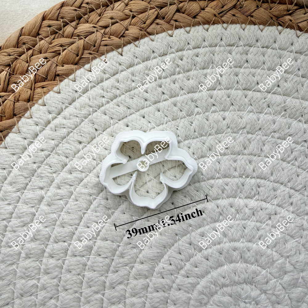 TEMU Cortadores de aros de pendientes de flor de y arcilla DIY - Cortadores de manualidades de plástico con forma de flor hueca, adecuados para