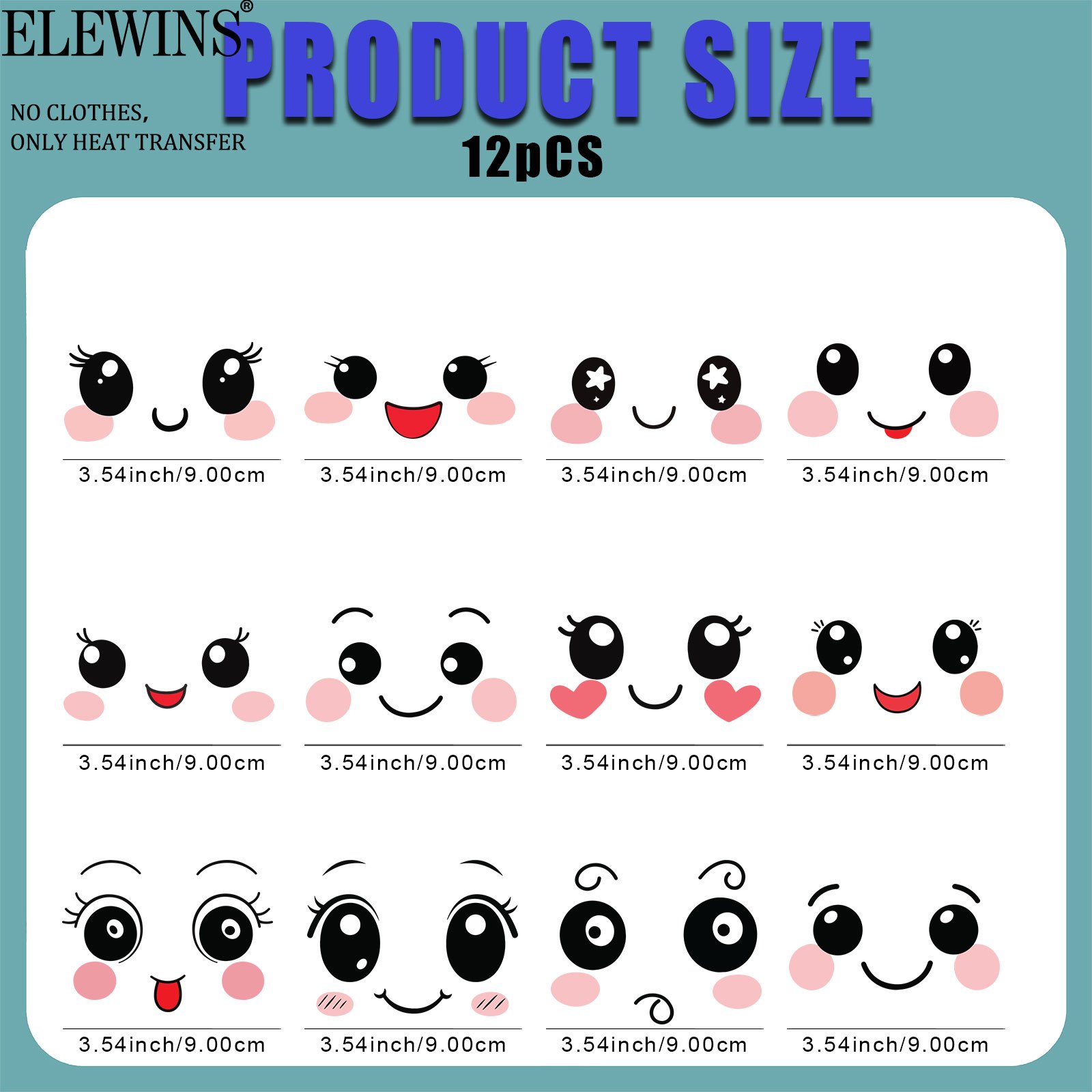 TEMU 12 Piezas de Parches Adhesivos - Calcomanías de Vinilo para Transferencia Térmica DIY para Camisetas, Jeans, Gorras, Bolsas - Fácil de Pelar y