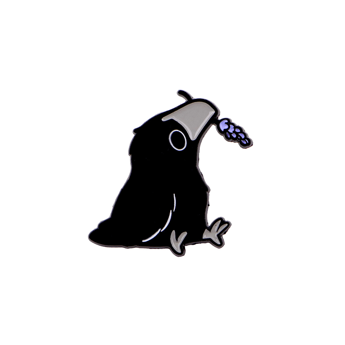1pc Crow Enamel Pin | Cute Lapel Pins Badges On Backpack, Men's Brooch Clothes Gift Jewelry Fashion Additions, Alloy And Silicone Material By Judoduck