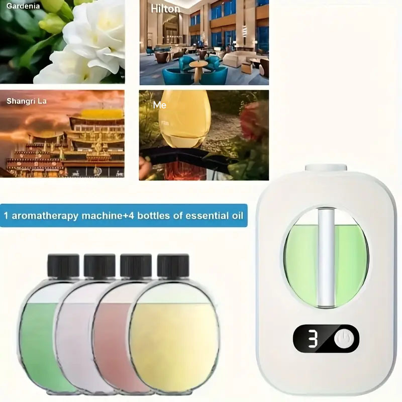 TEMU 1 With 4 Bottles Of Perfume Essential, Diffuser, Automatic Fragrance Diffuser, Home And Car Diffuser, Essential Diffuser, Ancient Scent,
