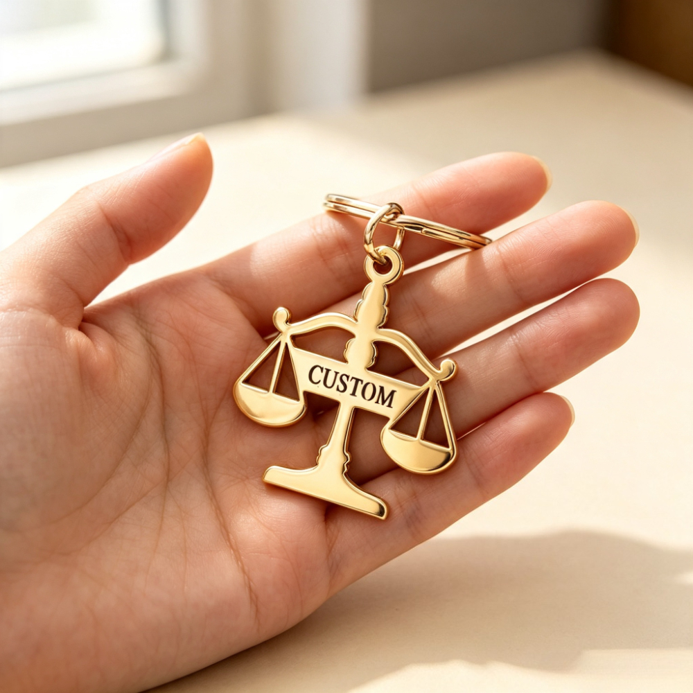 TEMU Portachiavi personalizzato con incisione, ciondolo bilancia della giustizia, regalo di laurea per avvocati e professionisti del diritto, regalo