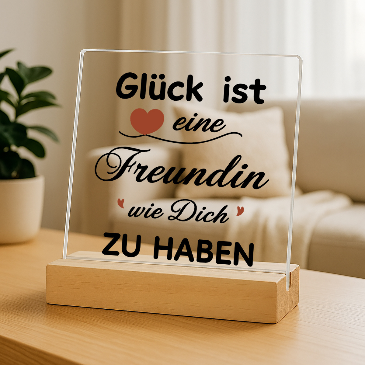 TEMU [2D Flat] [2D Flat] Elegante Acrylplakette mit einem romantischen Herz-Zitat, als Geschenk für Frauen zum Valentinstag oder zum Feiern von