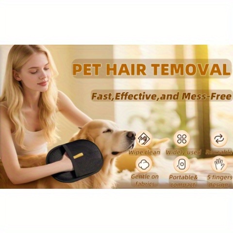 4pcs pet hair removal gloves heavy duty gloves non sticky Temu