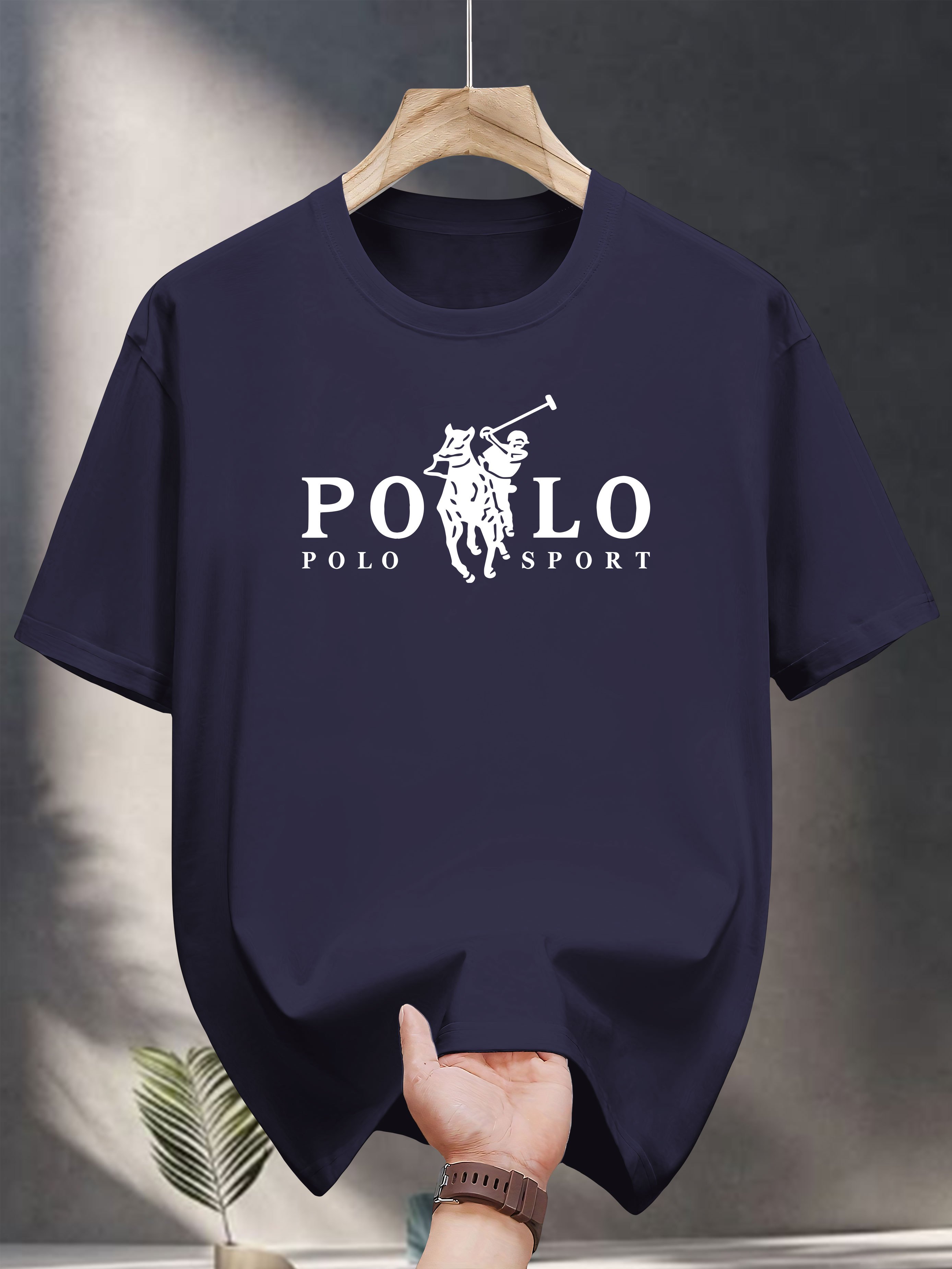 Men's Heavyweight 200gsm 100% Cotton Sport Graphic T-Shirt - Black Crew Neck Casual Tee for Everyday & Formal Summer Outfits - Breathable Everyday Essential Shirt