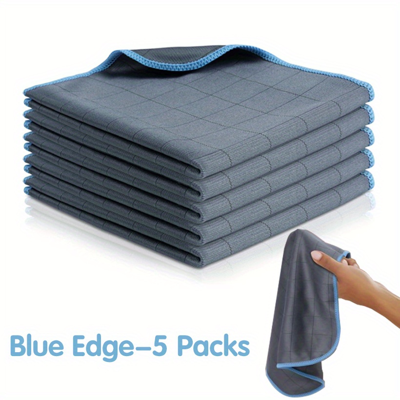 E-shop [Super Saugfähig und hinterlässt keine ] 5X Kohlefaser Mikrofaser 400GSM Universal Polier-Reinigungstuch, Wischt sauber, Kratzfest, Anti-Blink,