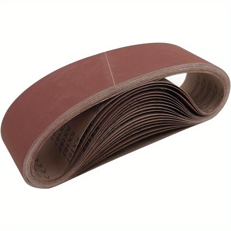 

Sanding Belts, Belt Sander Paper 60 120 150 240 320 400 Of 3pcs Aluminum Oxide Sandpaper Sander Belt For Woodworking Metal Polishing Knife Sharpening, 18 Pack