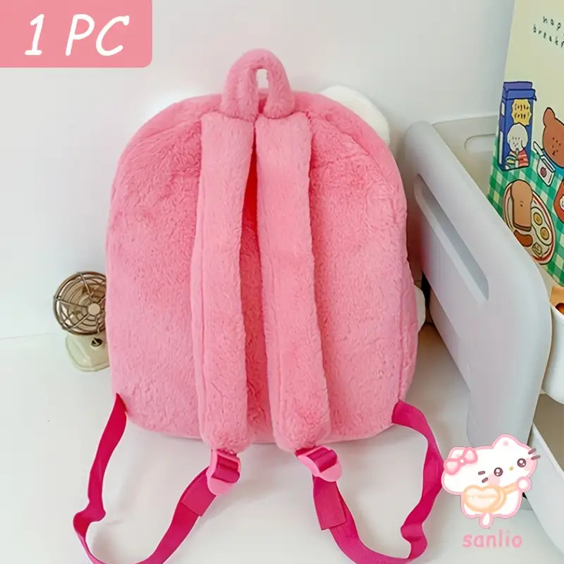 Sanrio for kuromi Backpack - Cute for kuromi Face with Expressive Eyes & Pink Bow, Large Capacity School Bag with Secure Zipper Closure, Lightweight Japanese Anime Backpack for Girls, for Kuromi Collectors Gift for School, Travel