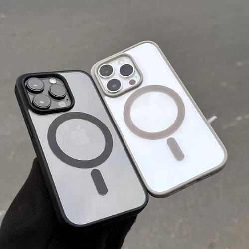 phone case magnetic phone case simple and stylish suitable for iphone 15 pro 17 16 plus 14 pro 14 pro max 17 pro max 12 pro 14 design supports wireless charging transparent phone case