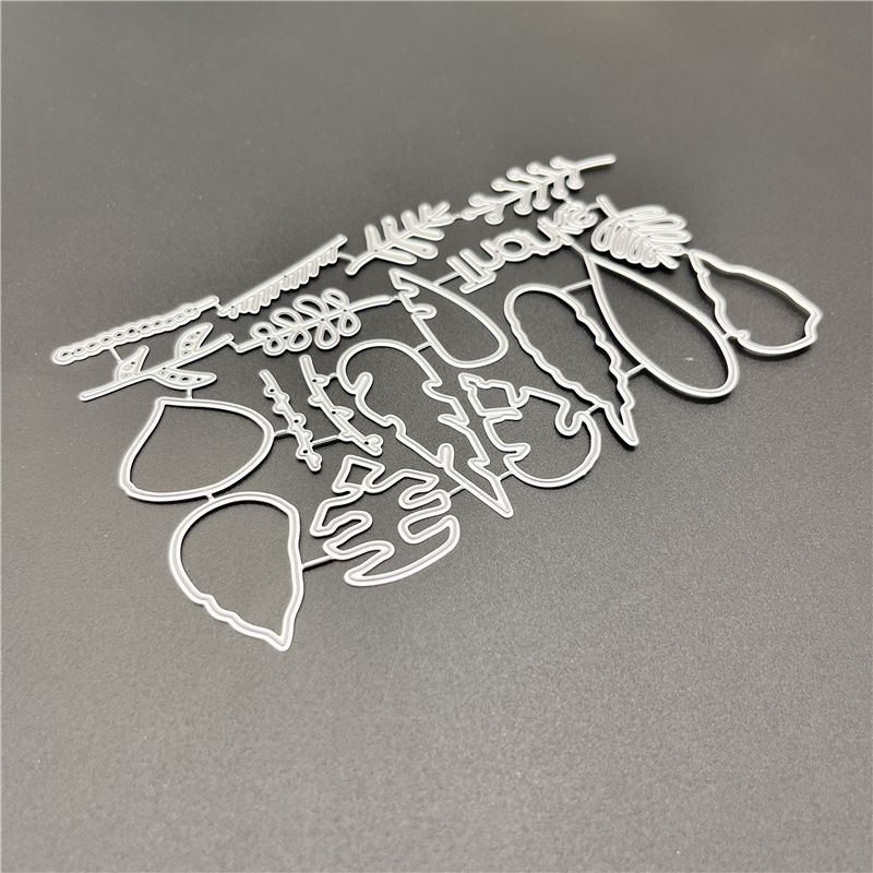 TEMU 1pc Creative Autumn Fall Thank You Metal Cutting Die, Suitable For Scrapbooking, Crafts, Embossing Templates, And Making Handmade Thanksgiving