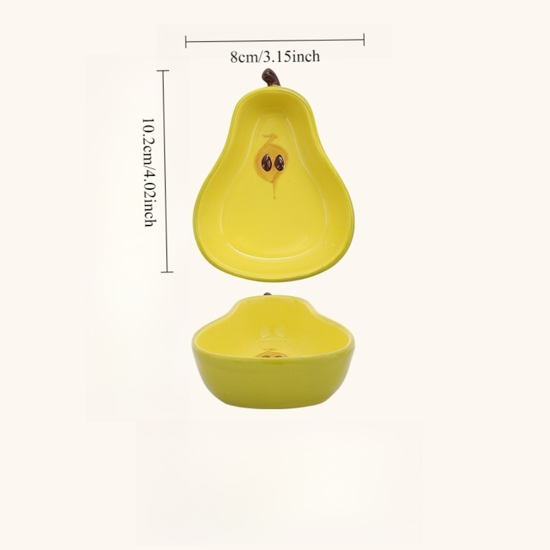 1pc ceramic fruit shaped dipping plate vibrant yellow   high quality small dish for snacks appetizers and condiments   home use Product details 4