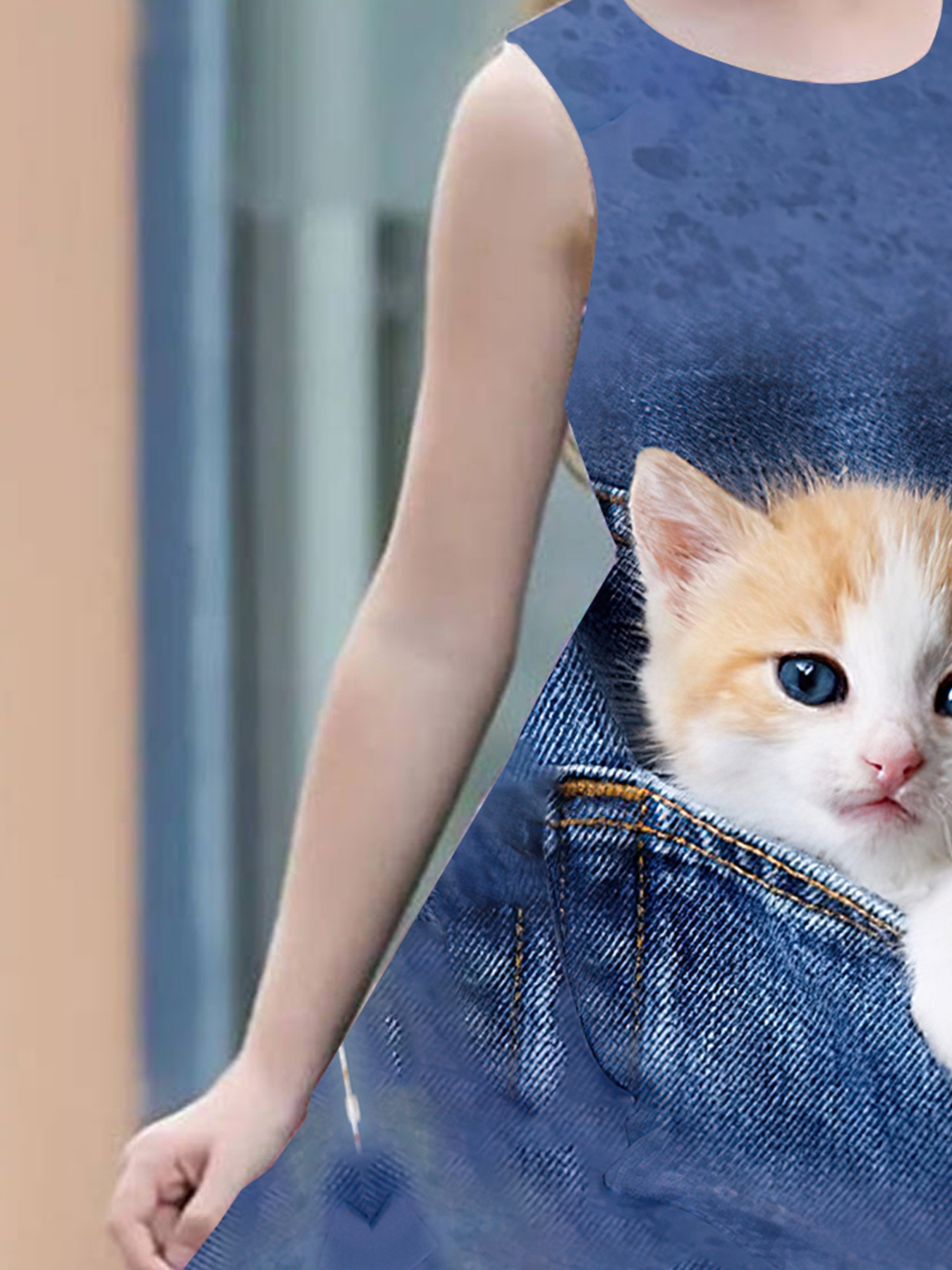 blue cat dress Steel Blue Cat Thobe – JAHAAN CO main image 1