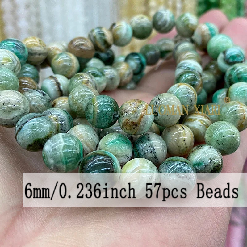 E-shop 57/45/36/30 Stück 6 8 10 12 mm Naturstein Phönixstein lose runde Abstandperlen für Schmuckherstellung DIY Armband Anhänger Ohrringe Zubehör