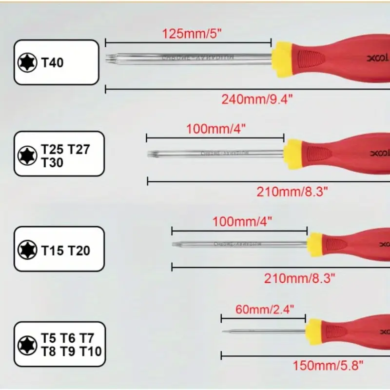 12-in-1 magnetic torx screwdriver set with t5-t40 & star bits - heavy-duty steel construction, ergonomic non-slip handle, -resistant - professional cushion grip, durable screwdriver handles, manual precision tool kit for diy, automotive, electronics, & maintenance (no power required), precision screwdriver set, screw driver set Product details 3