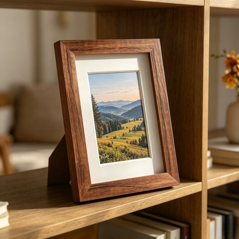 1pc Modern Minimalist Photo Frame Suitable for 4x6/5x7/6x8 Photos, Vertical Tabletop or Desktop Picture Frame with Vertical Orientation, Contemporary Rectangular for Wedding, Couple Portraits, for Office Decor - High-End Display