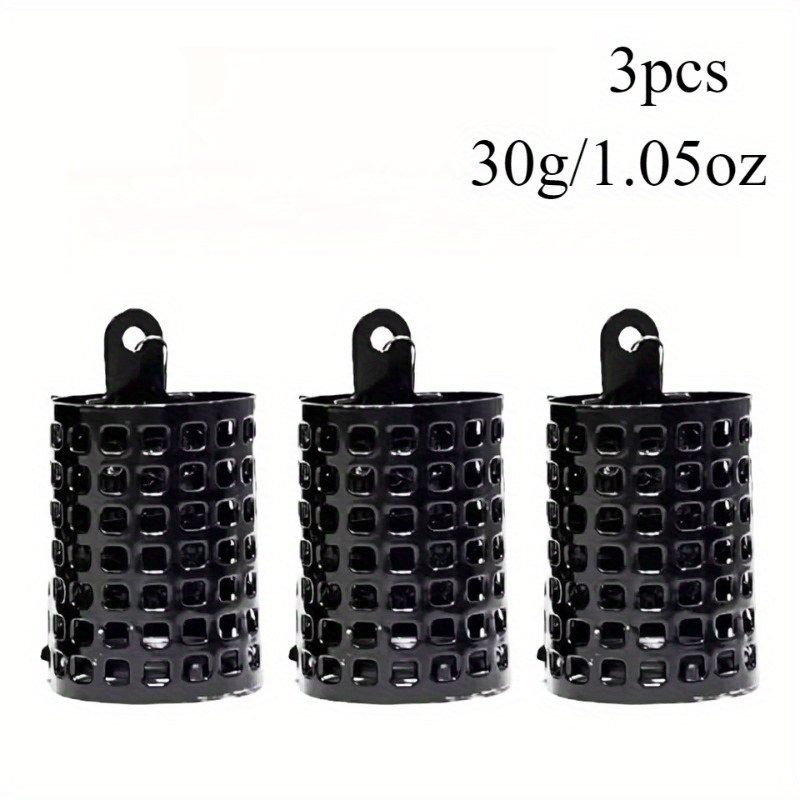 Avlcoaky 3pcs Fishing Tackle Feeder Cage Round For Carp Metal Feeders Basket Cage Fishing Lure Cage