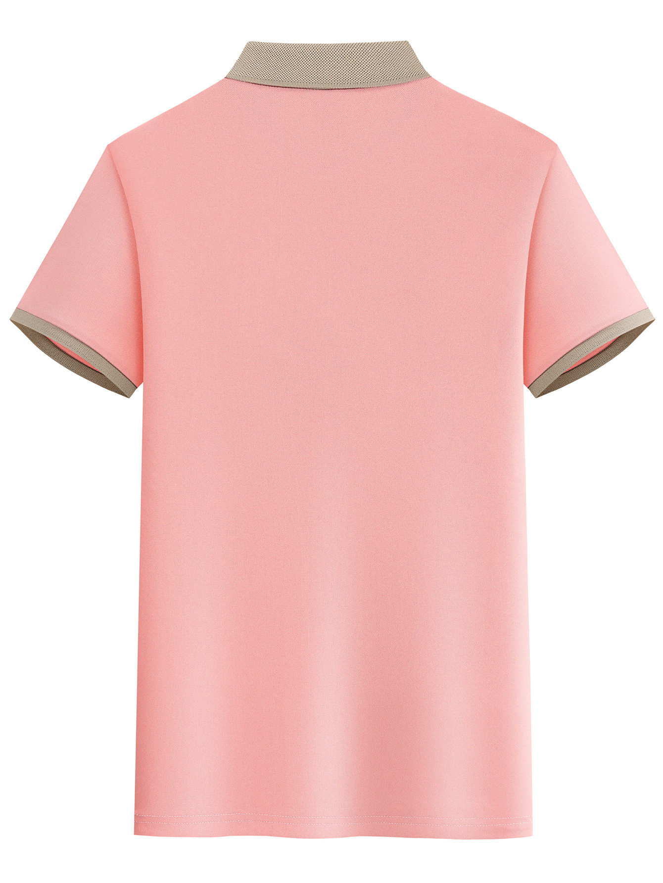 Men'S Premium Business Casual Polo Shirt - Knit Polyester Fabric, Regular Fit, Short Sleeve, Lapel Collar, Slight Stretch, Geometric Pattern with Button Detail, Summer Style