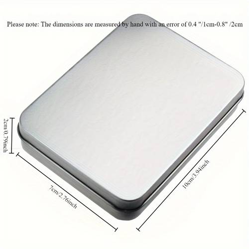 12pcs rectangular metal empty hinged tins containers home storage organizer mini box set 3 94 x 2 76 x 0 79 inches silvery