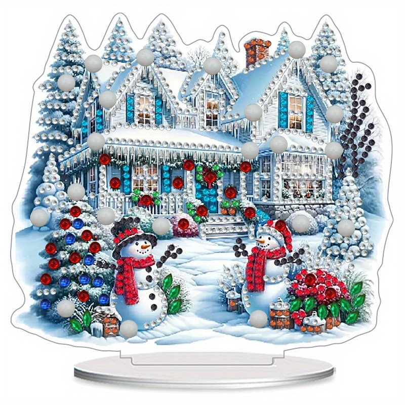 

Diy 5d Christmas Diamond Painting Kit, Irregular Shaped Diamonds, Snowmen & , Art Set, Display For Decor & Teaser