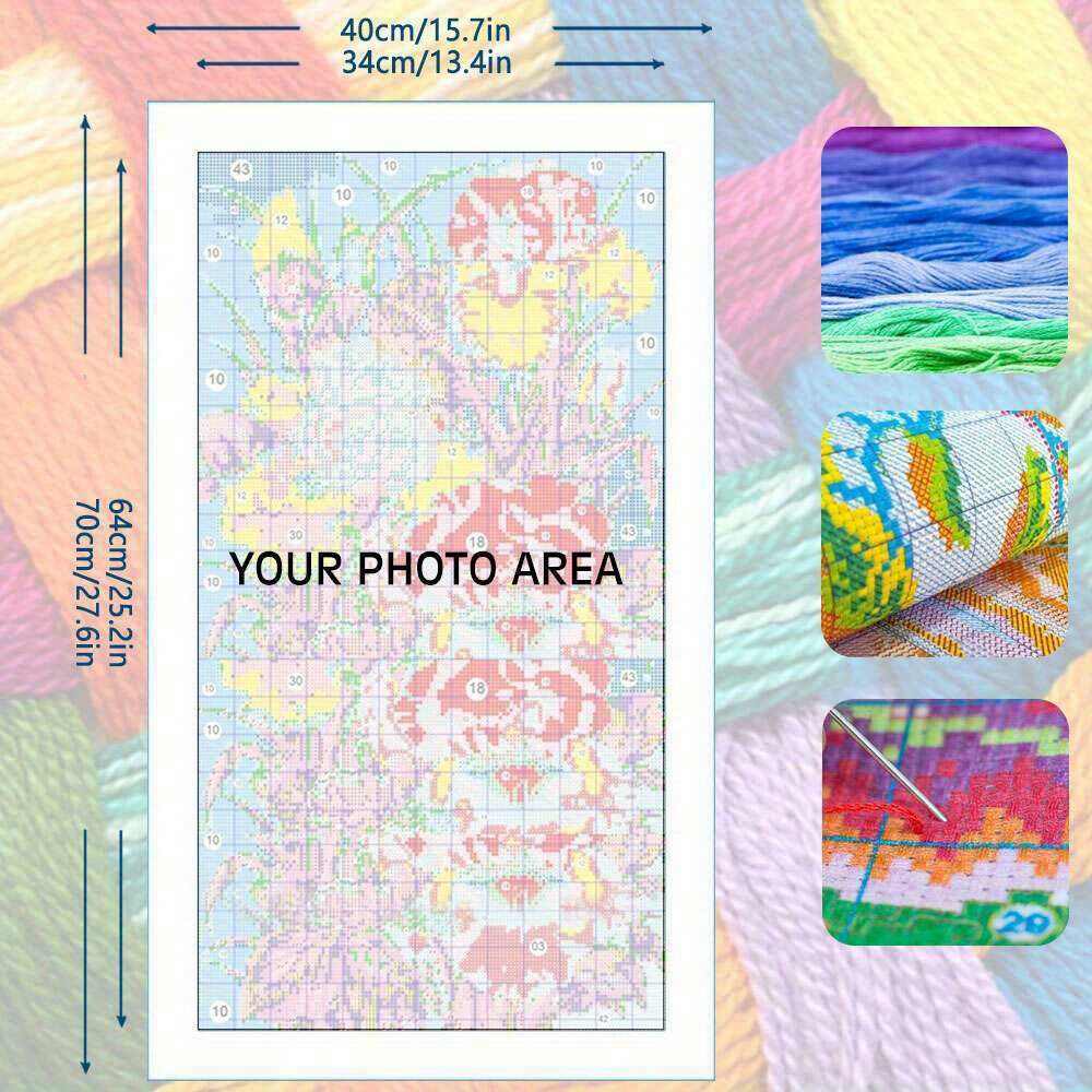 TEMU Fotokonfiguration Stitch Present, DIY Fotbroderi Dekorera Din Foto Handgjorda Par Vän Examensavslutning Årsdag Present