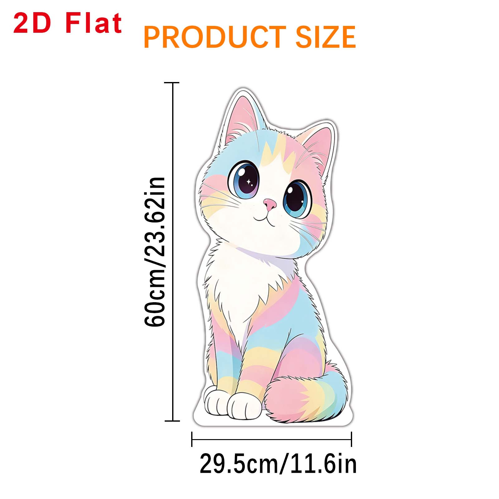 TEMU 1pc Birthday Party 2d Flat Festival Party Photo Booth Photo Props Stand Festival Celebration Decoration Sign Cute Kitten Main Pattern Cardboard